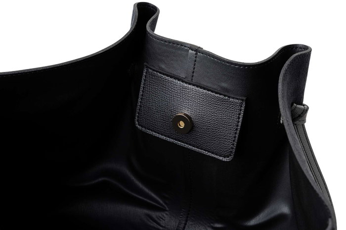 Vince Camuto Bolso de Hombro Foggia Suede Negro Cuero de Polivinilo